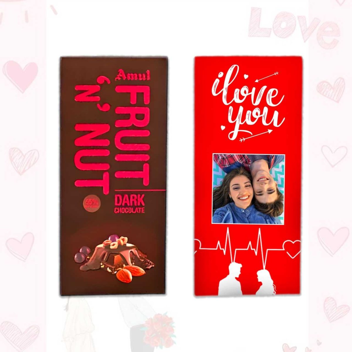 Personalized I Love You Photo Chocolate Bar - Flowers to Nepal - FTN