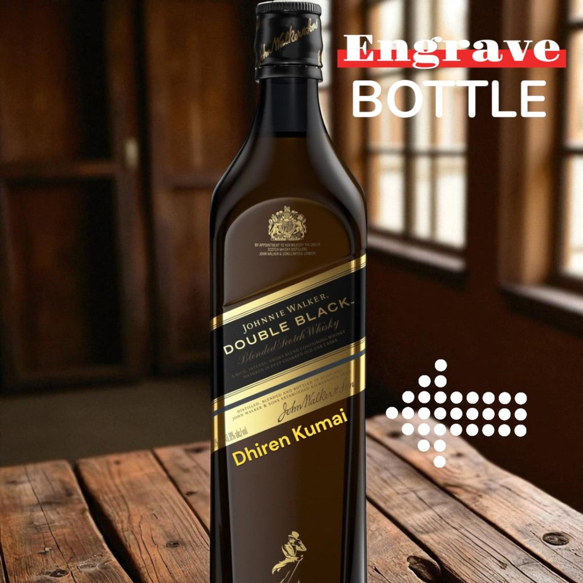 Personalized Johnnie Walker Double Black 1L – Bhai Tika Special Edition - Flowers to Nepal - FTN