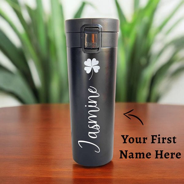 Personalized Laser Engraved Vacuum Mug - Flowers to Nepal - FTN