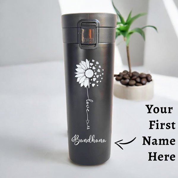 Personalized Love You Vacuum Mug With Free Custom Laser Engraving Included - Flowers to Nepal - FTN