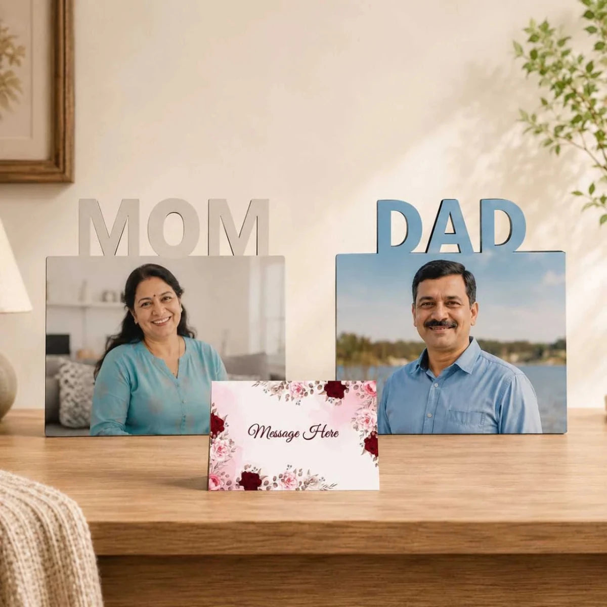 Personalized Mom & Dad Photo Frame Gift Set - Flowers to Nepal - FTN