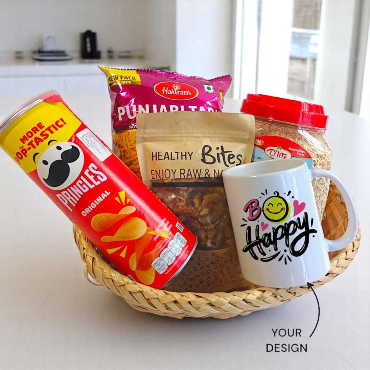 Personalized Mug & Munch Wellness Combo - Flowers to Nepal - FTN