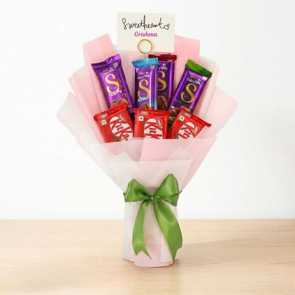 Personalized Name Chocolate Bouquet Set - Flowers to Nepal - FTN