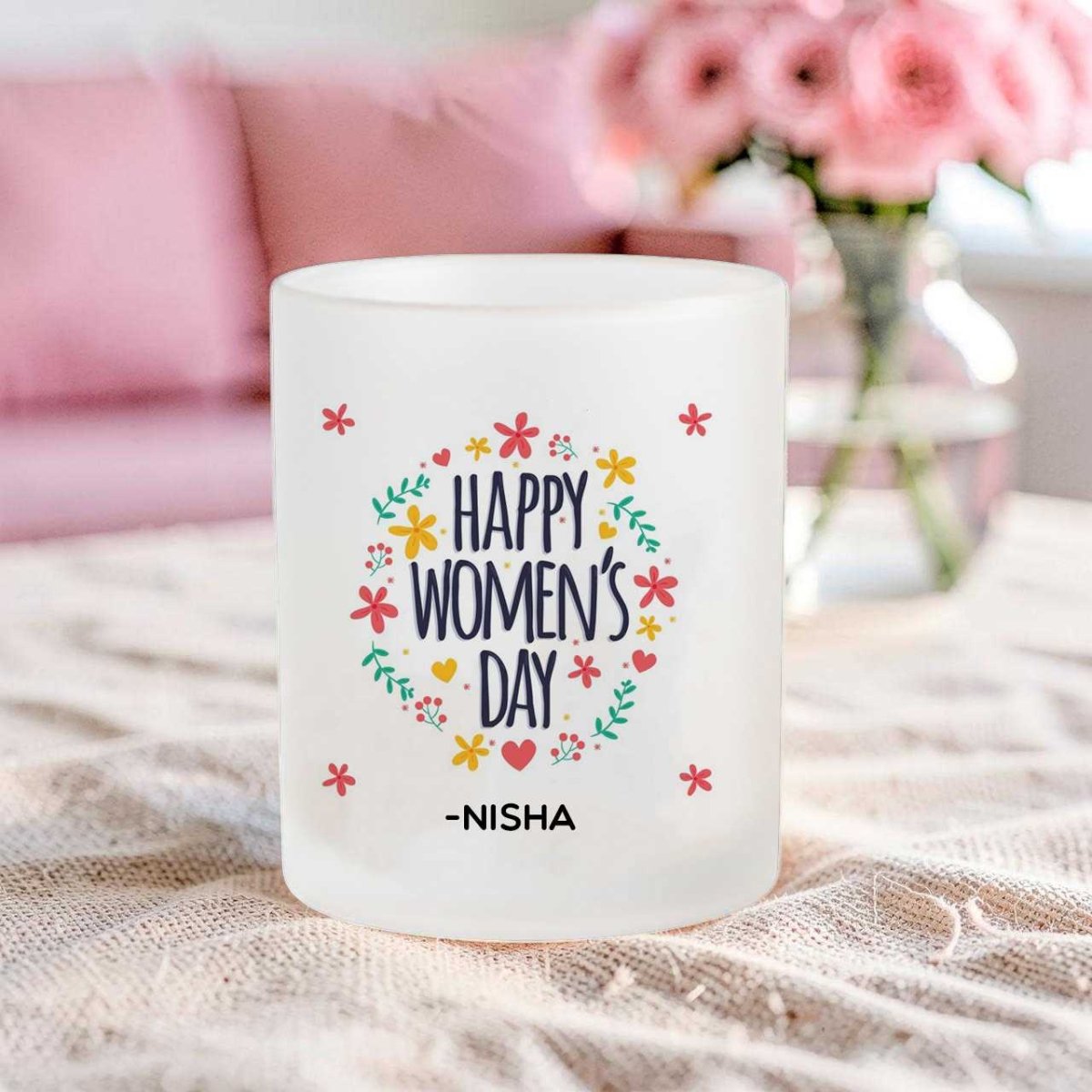 Personalized Name Women’s Day Mug - Flowers to Nepal - FTN