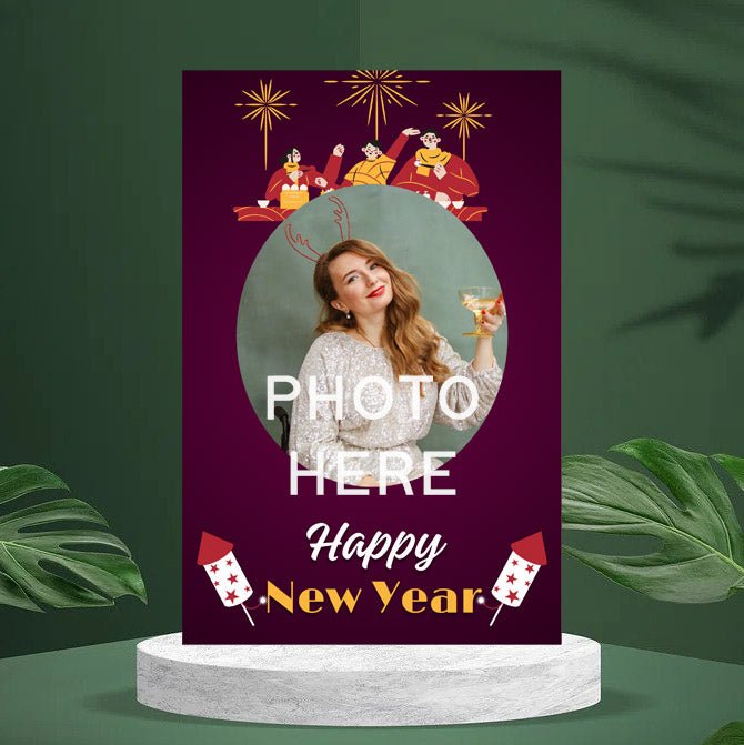 Personalized New Year Card with Your Photo - Flowers to Nepal - FTN