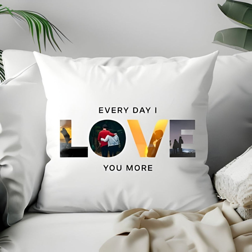 Personalized Photo - Love Cushion - Flowers to Nepal - FTN