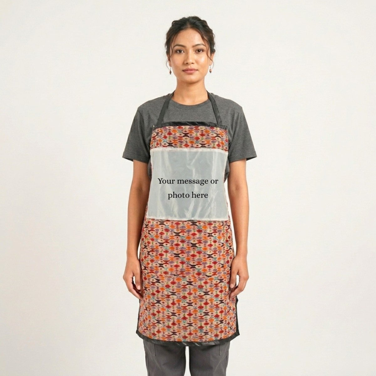 Personalized Photo & Message Dhaka Cooking Apron - Flowers to Nepal - FTN