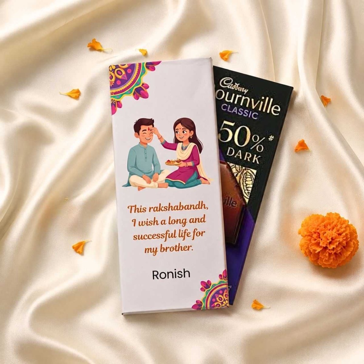 Personalized Rakhi Chocolate Gift for Brother - Flowers to Nepal - FTN