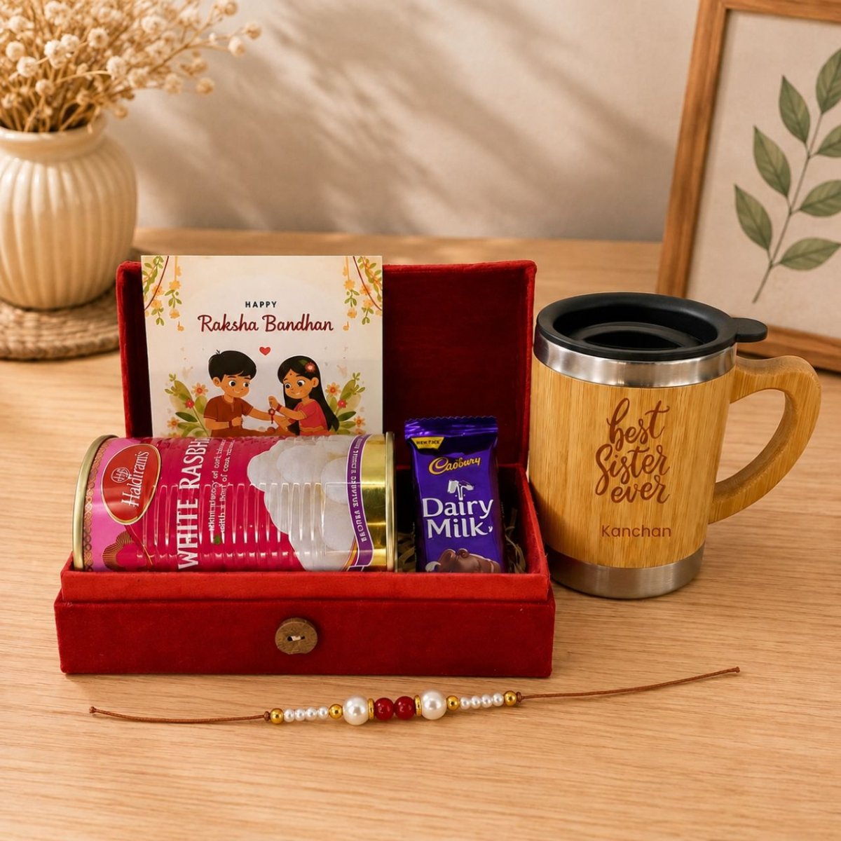 Personalized Rakhi Gift Hamper for Sister - Flowers to Nepal - FTN