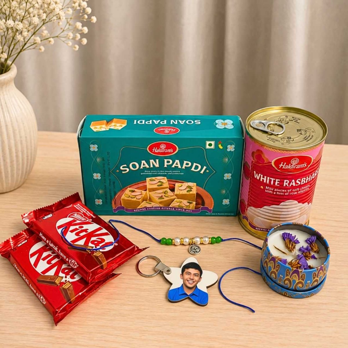 Personalized Rakhi Gift Hamper with Sweets - Flowers to Nepal - FTN