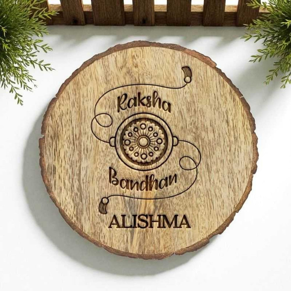 Personalized Raksha Bandhan Wooden Photo Frame - Flowers to Nepal - FTN