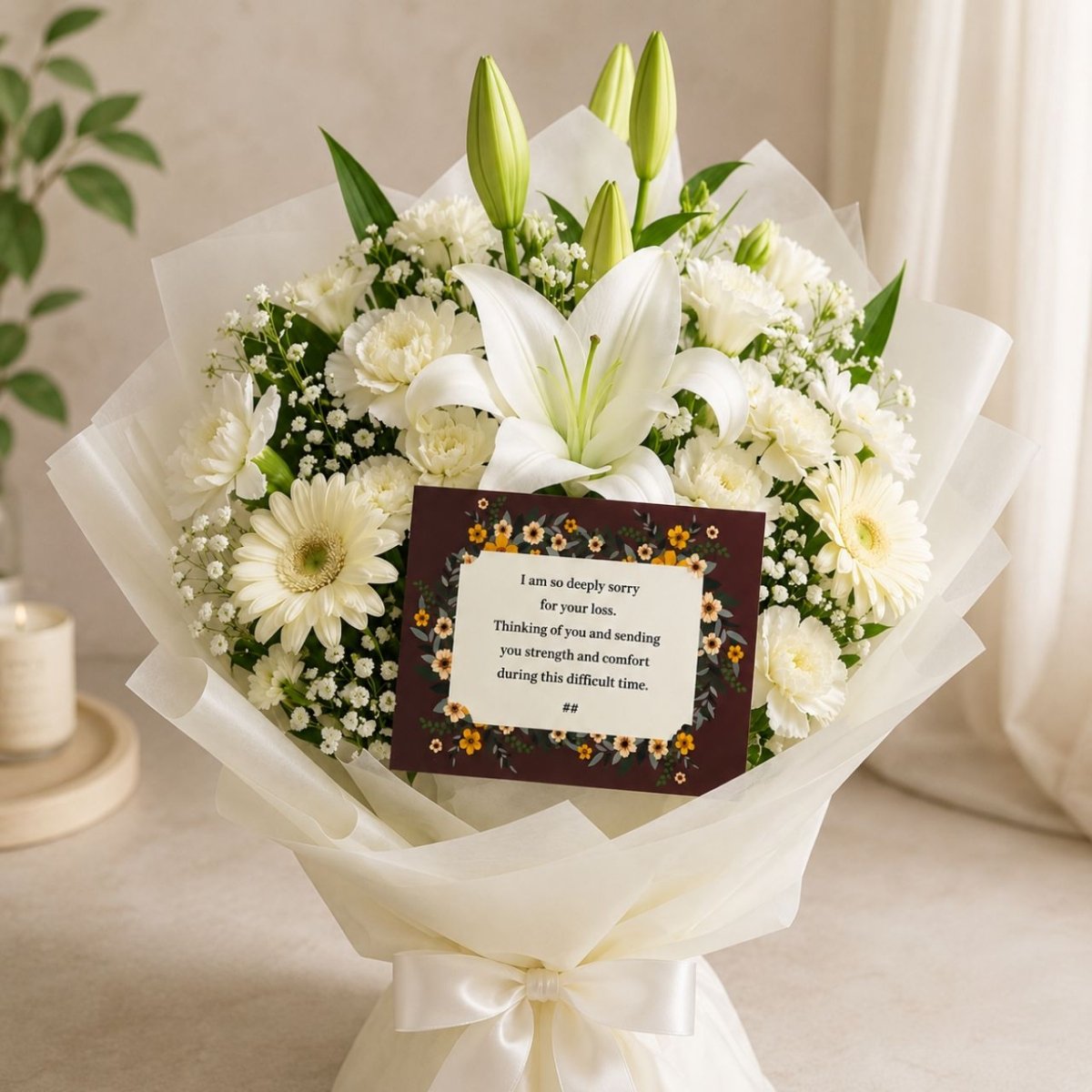 Personalized Sympathy Flower Bouquet - Flowers to Nepal - FTN