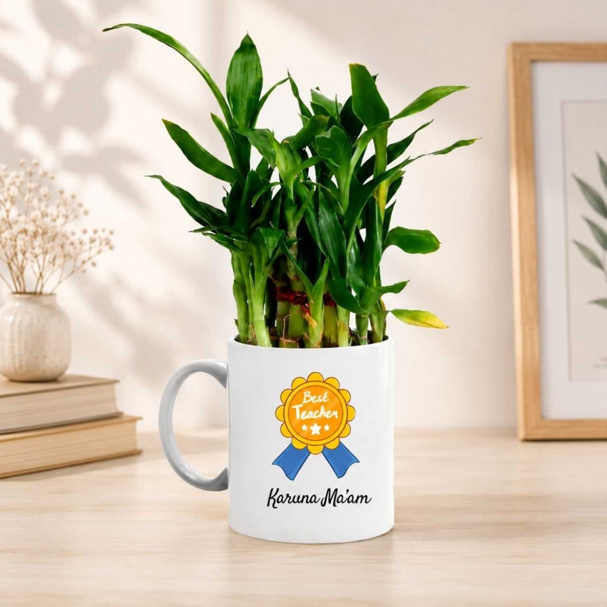 Personalized Teacher Bamboo Plant - Flowers to Nepal - FTN