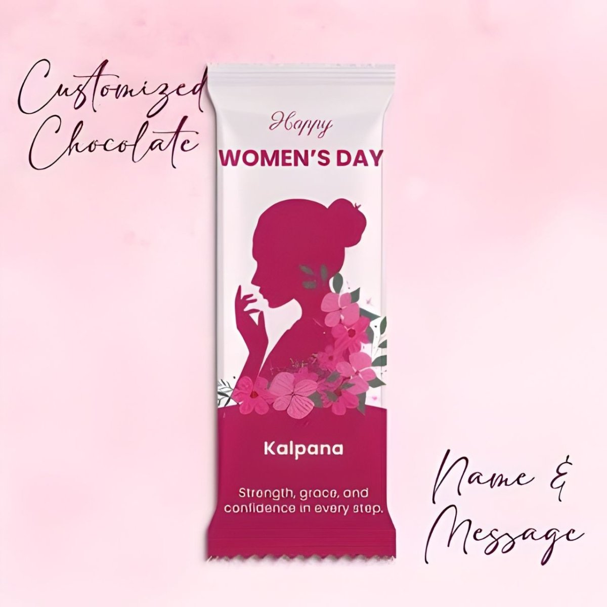 Personalized Women’s Day Silk 51g Chocolate (Name + Message Printed) - Flowers to Nepal - FTN