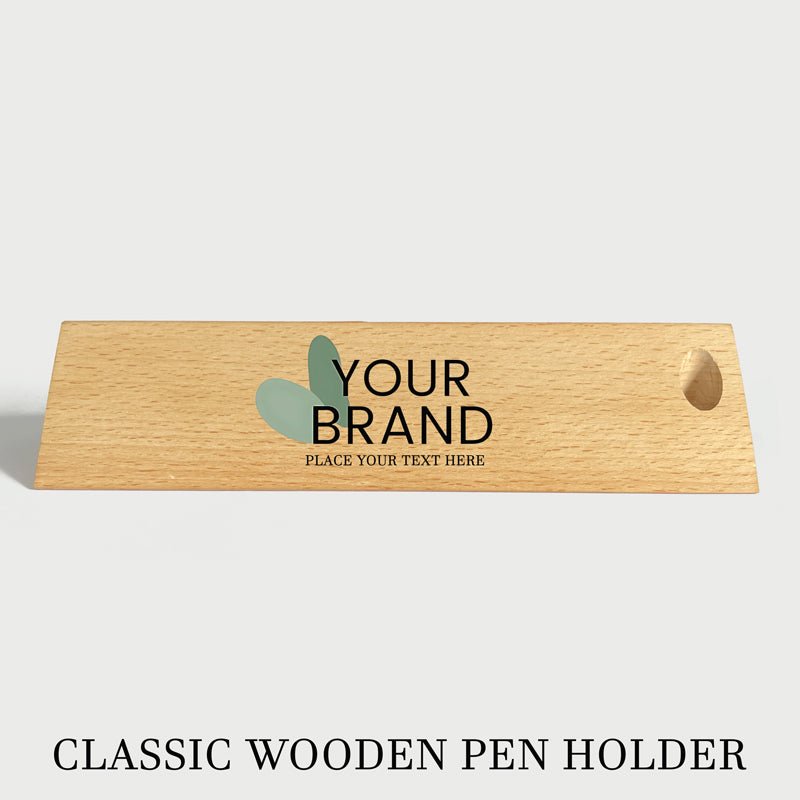 Personalized Wood Pen Holder - Flowers to Nepal - FTN