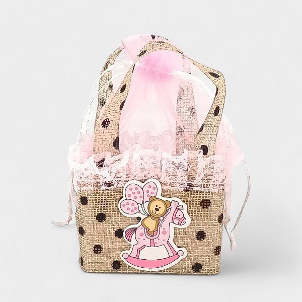 Pink Baby Shower Candy Gift Bag - Flowers to Nepal - FTN