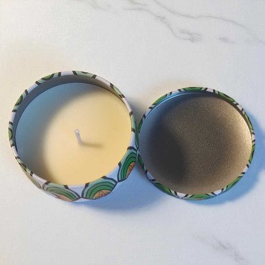 Pink & Green Mandala Design Scented Candle - Flowers to Nepal - FTN