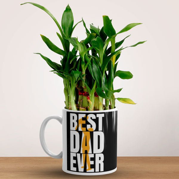 Premium Bamboo Plant Mug for Dad - Flowers to Nepal - FTN