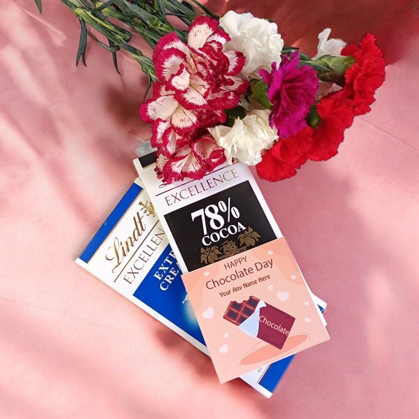 Premium Chocolates with Carnation Floral - Flowers to Nepal - FTN