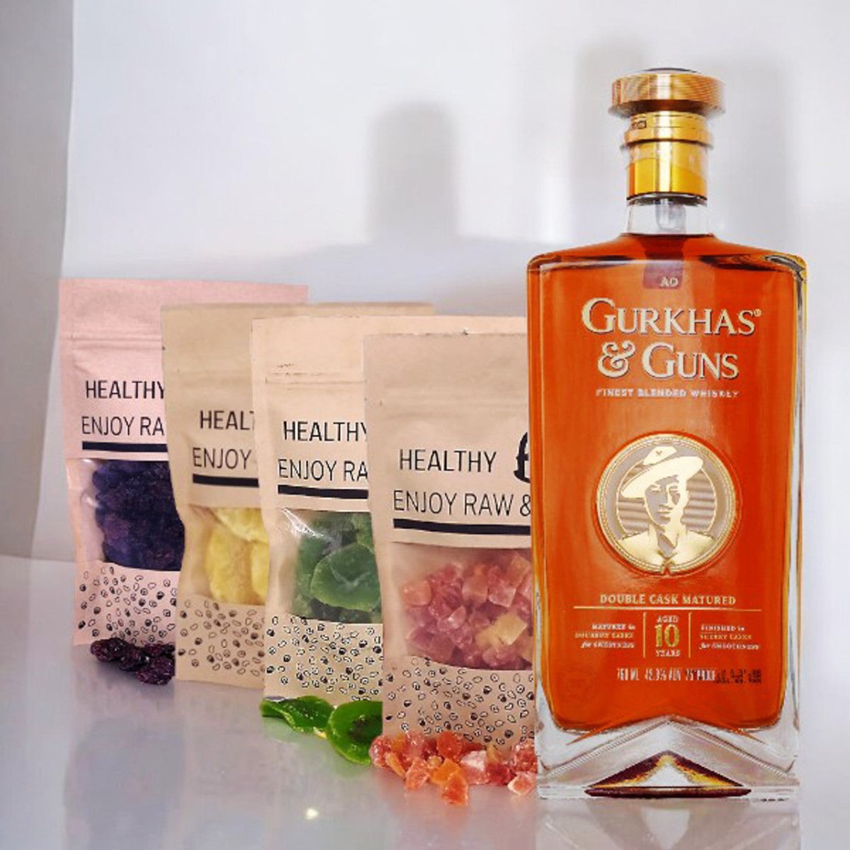 Premium Dry Fruits and Whisky Hamper - Flowers to Nepal - FTN