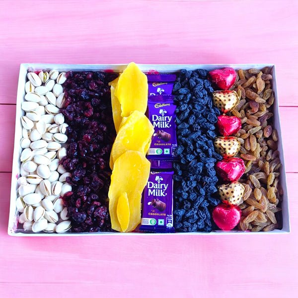 Premium Nuts, Fruits & Chocolate Box - Flowers to Nepal - FTN