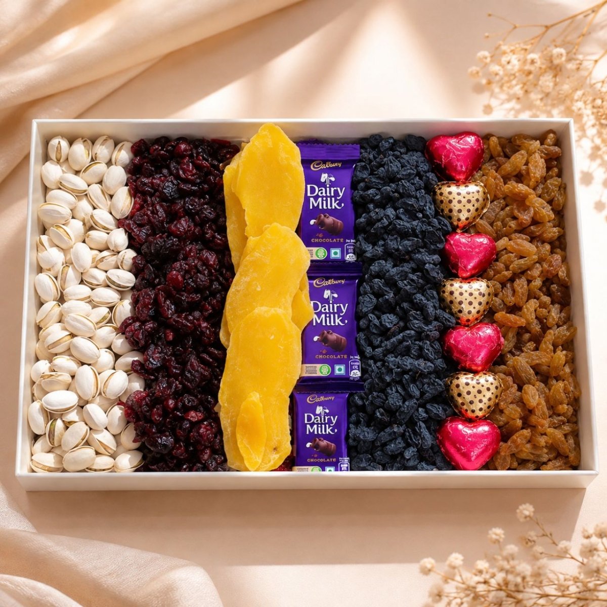 Premium Nuts, Fruits & Chocolate Box - Flowers to Nepal - FTN