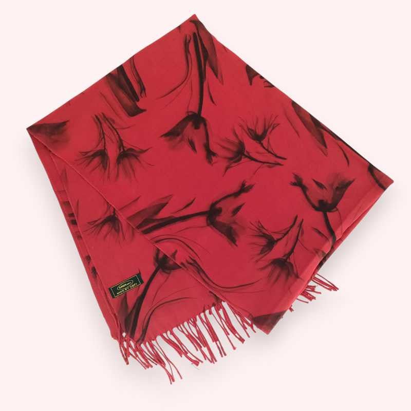 Premium Red Kashmiri Shawl - Flowers to Nepal - FTN