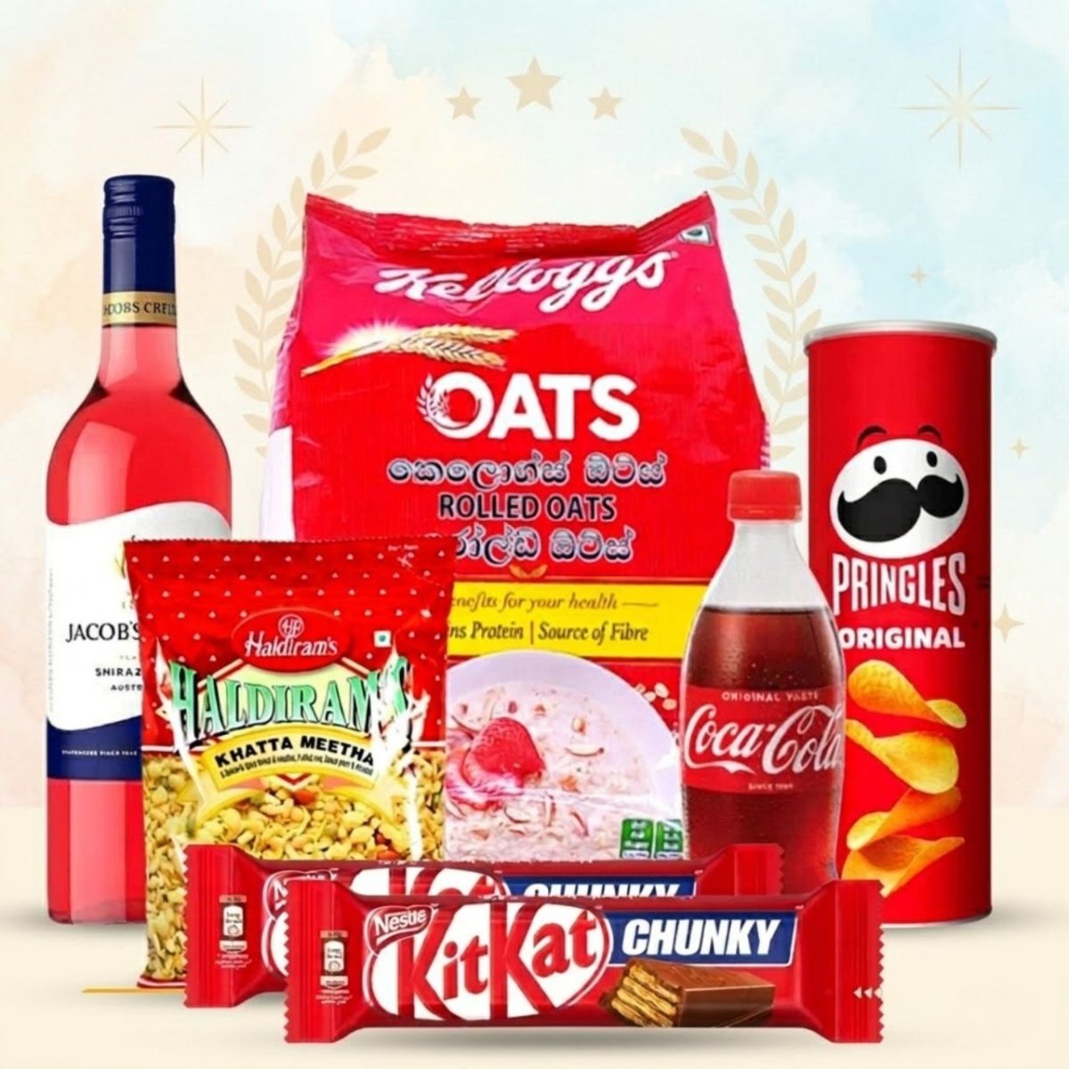 Premium Snack & Wine Celebration Gift Hamper - Flowers to Nepal - FTN