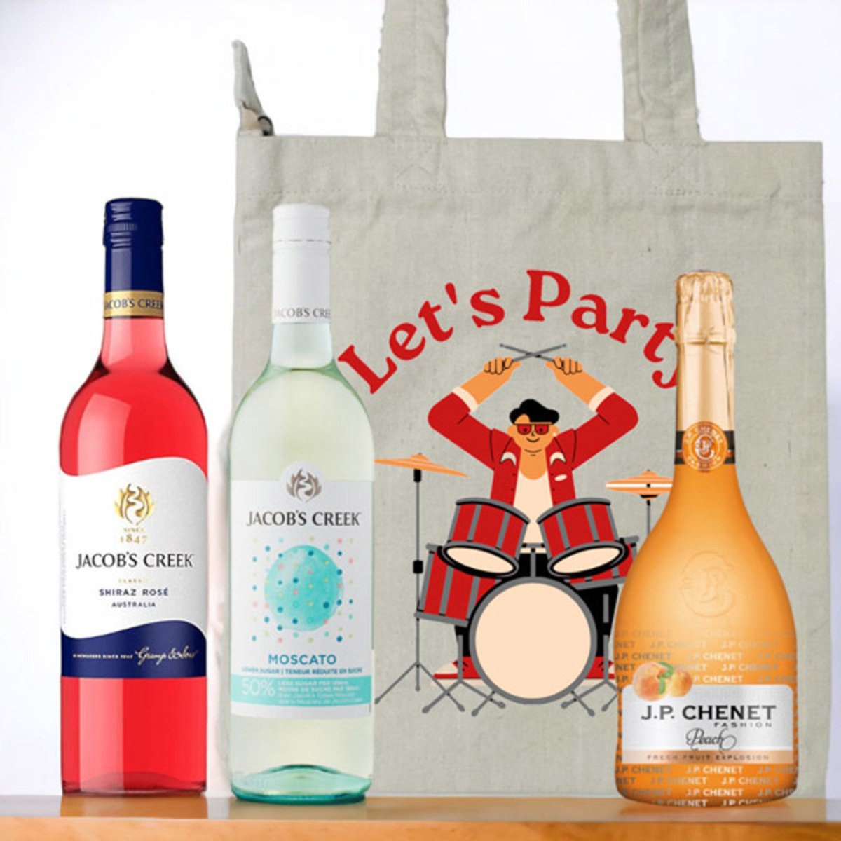 Premium Wine Pairing: Jacob’s Creek & J.P. Chenet with Tote Bag - Flowers to Nepal - FTN