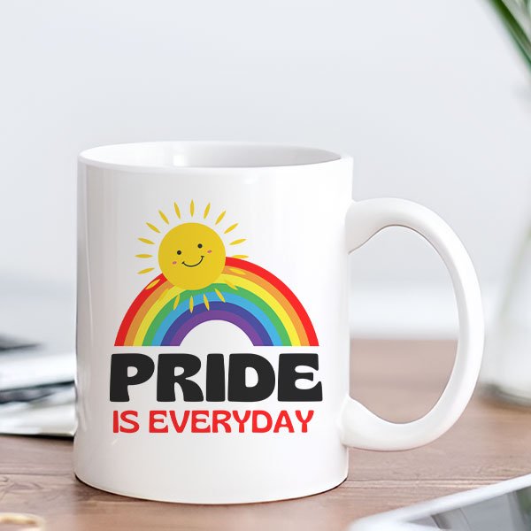 Pride Is Everyday Printed Ceramic Mug - Flowers to Nepal - FTN