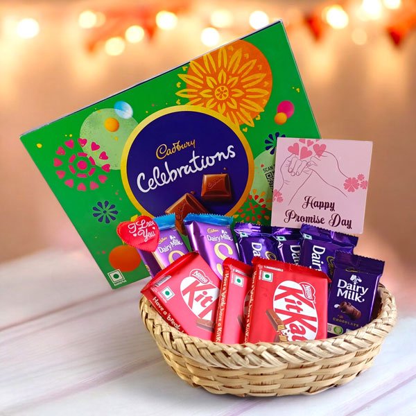 Promise Day Delights Chocolate Basket - Flowers to Nepal - FTN