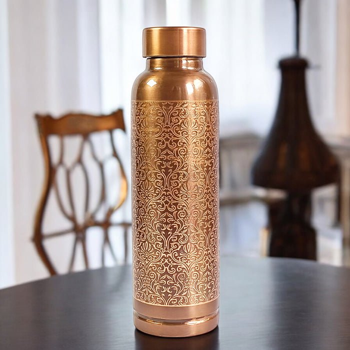 Pure Copper Water Bottle - Flowers to Nepal - FTN