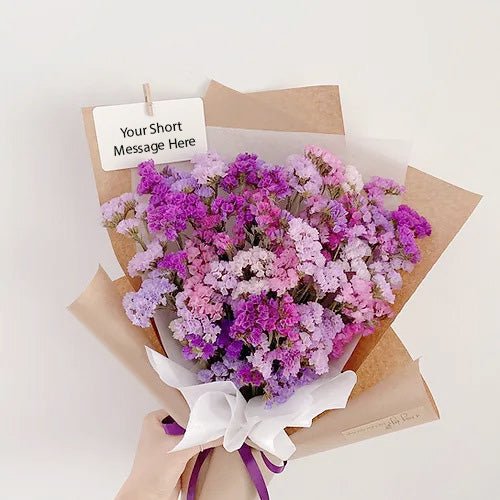 Purple Statice Flower Bouquet - Flowers to Nepal - FTN