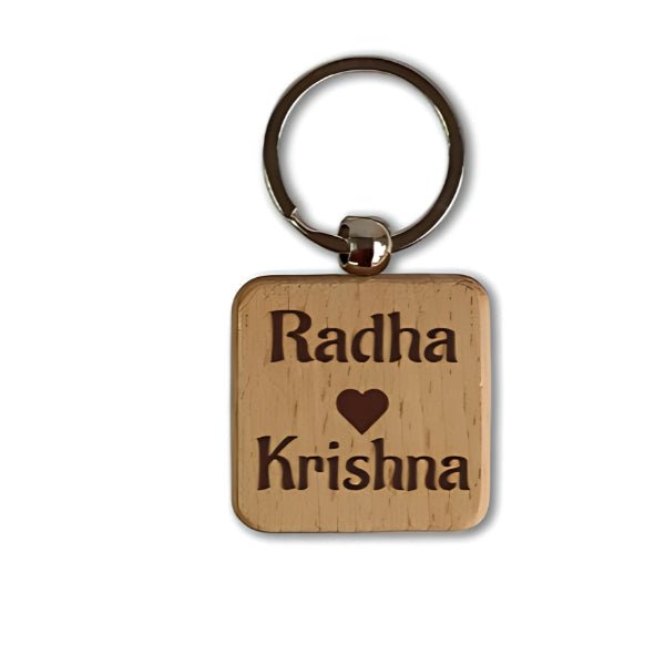 
                  
                    Radha Krishna Engraved Wooden Custom Keyring - Flowers to Nepal - FTN
                  
                