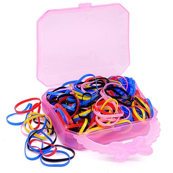 Rainbow Color Elastic Mini Hair Rubber Band - Flowers to Nepal - FTN