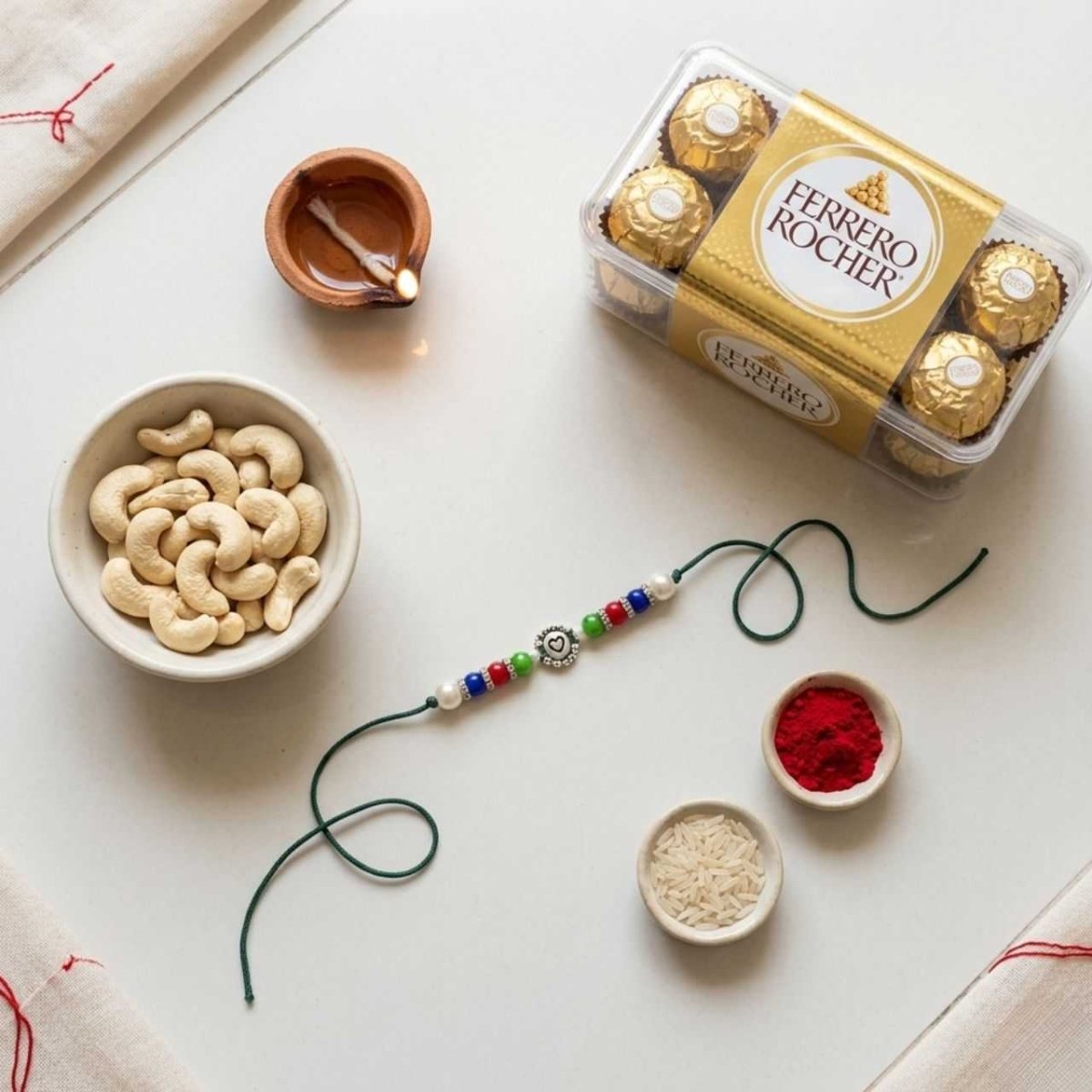 Rakhi Festive Ferrero & Nut Gift Hamper - Flowers to Nepal - FTN
