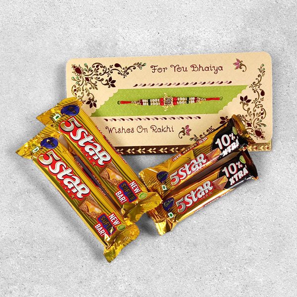 Rakhi Gift Combo : Greeting Card & Chocolates - Flowers to Nepal - FTN