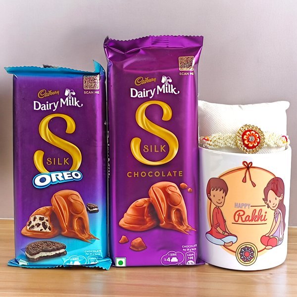 Rakhi Gift: Mug, Rakhi & Chocolate Combo - Flowers to Nepal - FTN