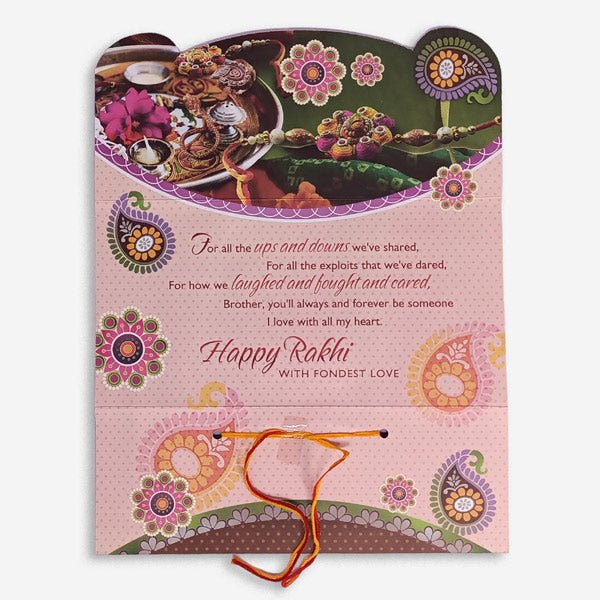 
                  
                    Rakhi & Greeting Card Set with Sweet Message - Flowers to Nepal - FTN
                  
                