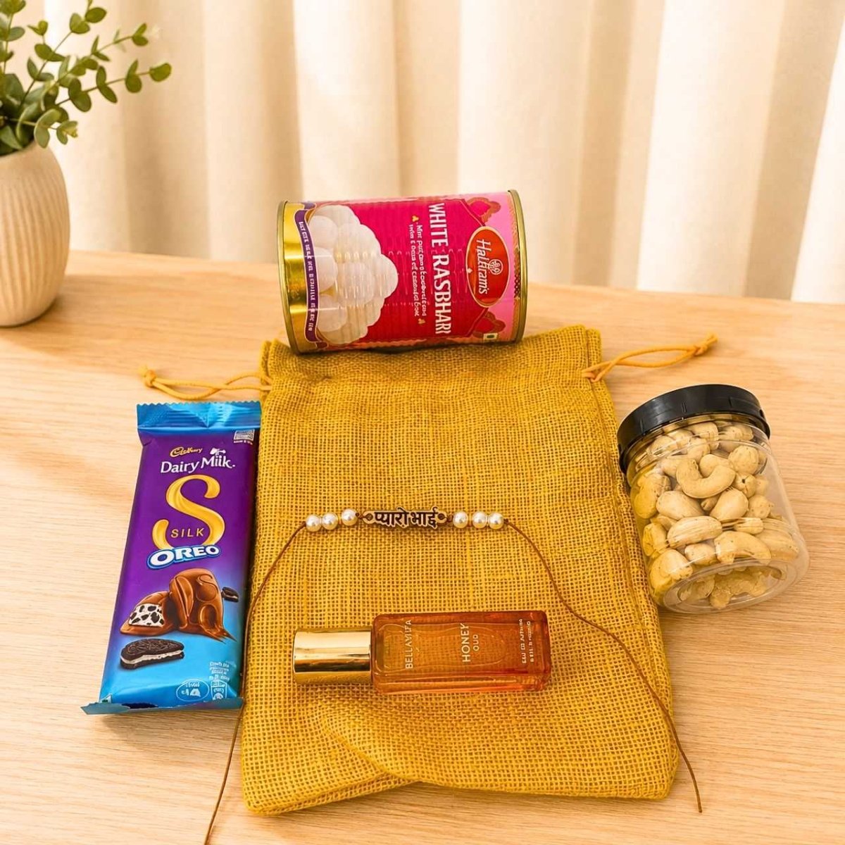 Rakhi, Perfume & Sweet Gift Hamper for Brother - Flowers to Nepal - FTN