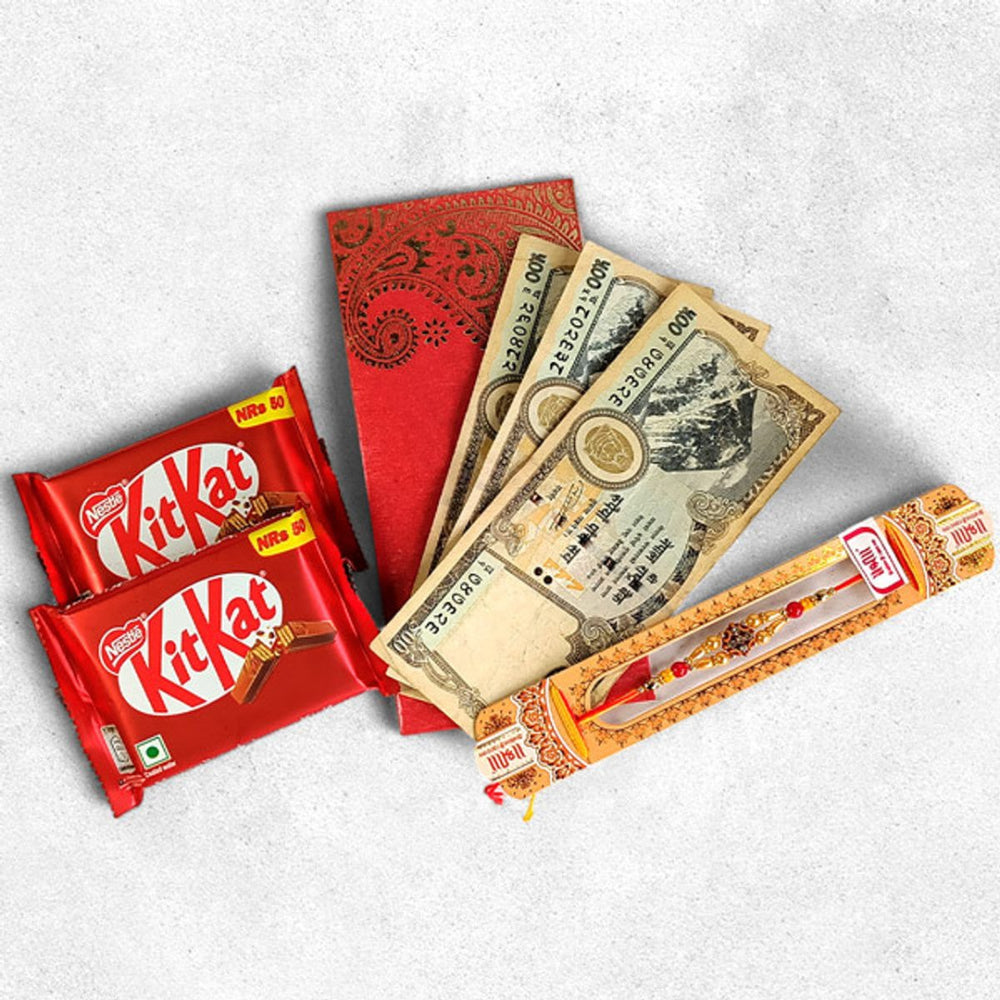 Rakhi Return Gift with Sagun for Sister - Flowers to Nepal - FTN