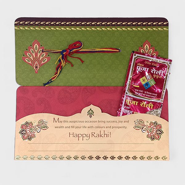 
                  
                    Rakhi Thread with Wishes Greeting Card - Flowers to Nepal - FTN
                  
                