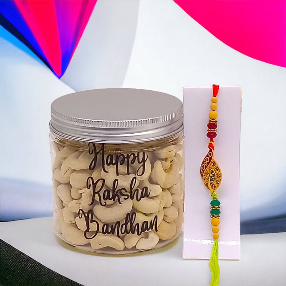 Raksha Bandhan Dry Nuts 200g With Rakhi Gift - Flowers to Nepal - FTN