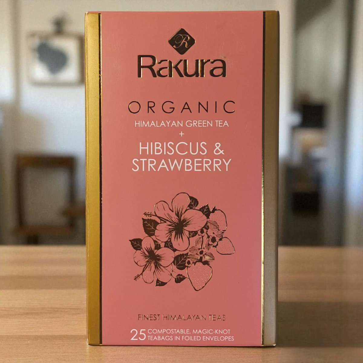 Rakura Hibiscus & Strawberry Himalayan Green Tea - 25 Tea Bags - Flowers to Nepal - FTN