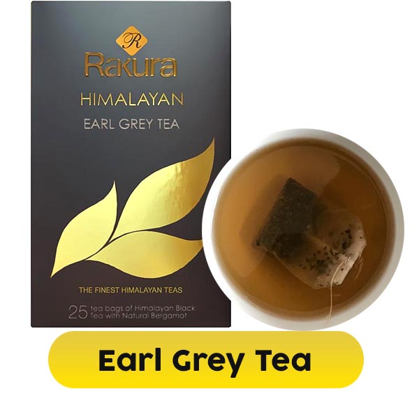 Rakura Himalayan Earl Grey Tea (25 Tea Bags) - Flowers to Nepal - FTN