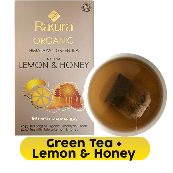 Rakura Himalayan Green Tea With Natural Lemon & Honey - Flowers to Nepal - FTN