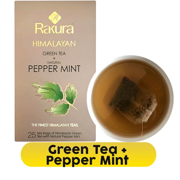 Rakura Himalayan Peppermint Green Tea (25 Bags) - Flowers to Nepal - FTN
