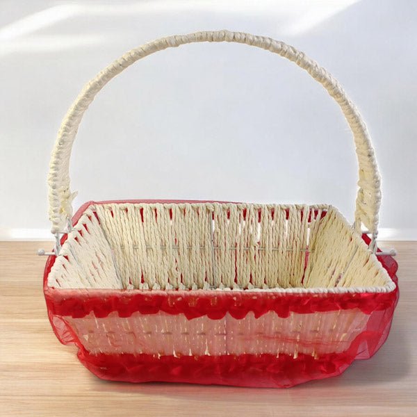 
                  
                    Red Net Handle Basket - Large - Flowers to Nepal - FTN
                  
                