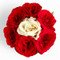 Red Roses Basket with One White Rose - Flowers to Nepal - FTN