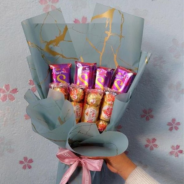 Rocher with Fruit & Nut Chocolate Bouquet - Flowers to Nepal - FTN